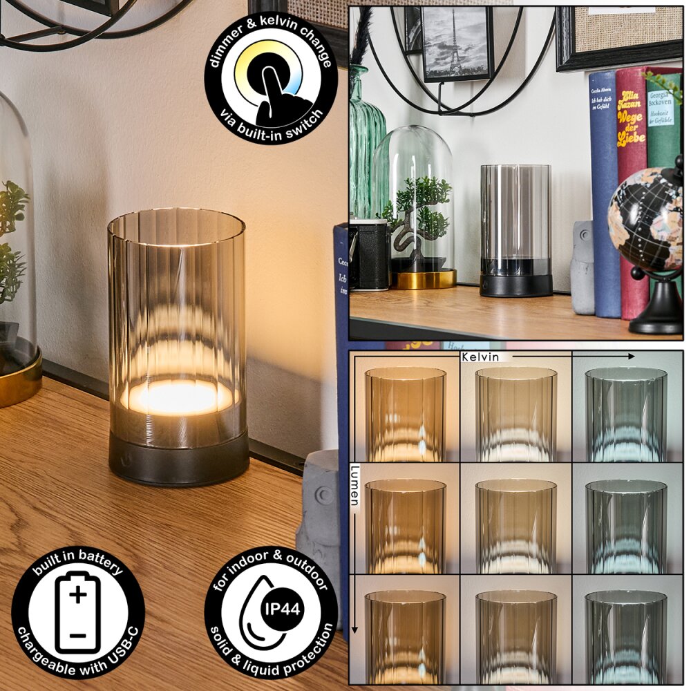 Koholmen Lampada da tavolo per esterno, Lampada da tavolo LED Nero, 1-Luce main product photo