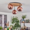 Koyoto Plafoniera, Lampada a sfera Écru, Nero, 3-Luci