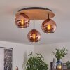 Koyoto Plafoniera, Lampada a sfera Écru, Nero, 3-Luci