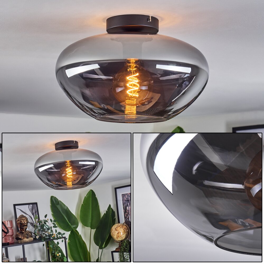 Mertola Plafoniera Cromo, Chiaro, Grigio fumo, 1-Luce main product photo