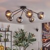 Koyoto Plafoniera, Lampada a sfera 80 cm Chiaro, Grigio fumo, 6-Luci