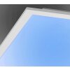 Leuchten-Direkt FLAT Plafoniera LED Bianco, 1-Luce, Telecomando, Cambia colore