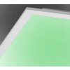 Leuchten-Direkt FLAT Plafoniera LED Bianco, 1-Luce, Telecomando, Cambia colore