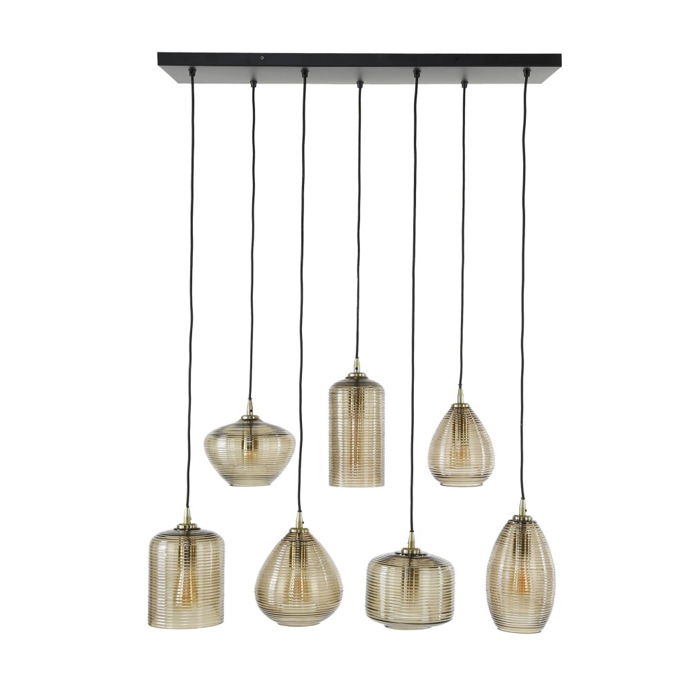 Pendelleuchte Lampada a sospensione Antracite, 7-Luci