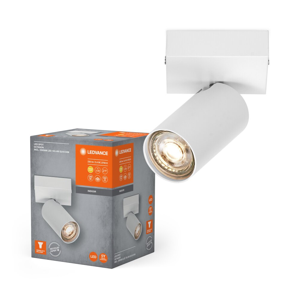 Illuminazione Ledvance Spot Plafoniera LED Bianco, 1-Luce main product photo