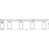 Illuminazione Ledvance Spot Plafoniera, Faretto da soffitto LED Bianco, 4-Luci