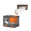 Illuminazione Ledvance Spot Plafoniera, Faretto da soffitto LED Aspetto del legno, Bianco, 1-Luce