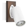 Illuminazione Ledvance Spot Plafoniera, Faretto da soffitto LED Aspetto del legno, Bianco, 1-Luce