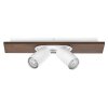 Illuminazione Ledvance Spot Plafoniera, Faretto da soffitto LED Aspetto del legno, Bianco, 2-Luci