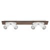Illuminazione Ledvance Spot Plafoniera, Faretto da soffitto LED Aspetto del legno, Bianco, 4-Luci