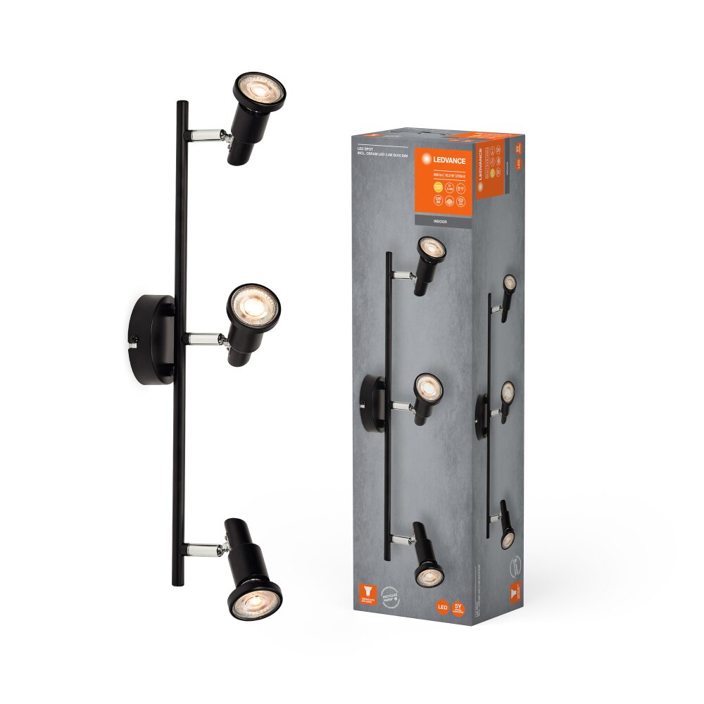 Illuminazione Ledvance Spot Plafoniera LED Nero, 3-Luci main product photo