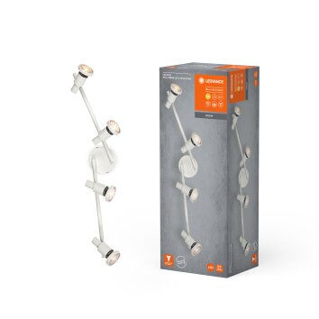 Illuminazione Ledvance Spot Plafoniera, Faretto da soffitto LED Bianco, 4-Luci