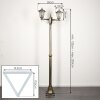 Loria Illuminazione esterna, Lampione multibraccia, Illuminazione viale Marrone, Oro, 2-Luci