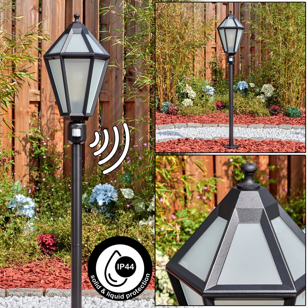 Falfosa Illuminazione esterna, Illuminazione viale Nero, 1-Luce, Sensori di movimento main product photo
