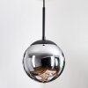 Gastor Lampadario a sospensione, Lampada a sfera 20 cm Cromo, Grigio fumo, 1-Luce