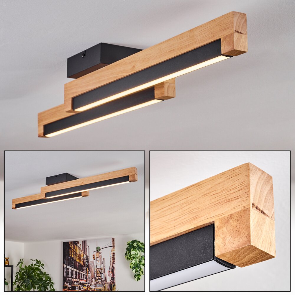 Lemene Plafoniera LED Écru, Nero, 2-Luci main product photo