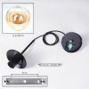 Gastor Lampadario a sospensione, Lampada a sfera 25 cm Ambrato, Chiaro, 1-Luce