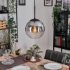 Gastor Lampadario a sospensione, Lampada a sfera 25 cm Chiaro, Grigio fumo, 1-Luce