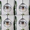 Gastor Lampadario a sospensione, Lampada a sfera 25 cm Chiaro, Grigio fumo, 1-Luce