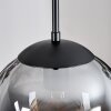 Gastor Lampadario a sospensione, Lampada a sfera 25 cm Chiaro, Grigio fumo, 1-Luce