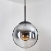 Gastor Lampadario a sospensione, Lampada a sfera 25 cm Chiaro, Grigio fumo, 1-Luce