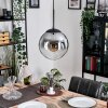 Gastor Lampadario a sospensione, Lampada a sfera 25 cm Chiaro, Grigio fumo, 1-Luce
