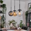 Gastor Lampadario a sospensione, Lampada a sfera Ambrato, Chiaro, Grigio fumo, 3-Luci