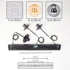 Gastor Lampadario a sospensione, Lampada a sfera Ambrato, Chiaro, Grigio fumo, 3-Luci