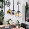 Gastor Lampadario a sospensione, Lampada a sfera Oro, Chiaro, Grigio fumo, 3-Luci