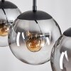 Gastor Lampadario a sospensione, Lampada a sfera Chiaro, Grigio fumo, 3-Luci