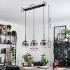 Gastor Lampadario a sospensione, Lampada a sfera Chiaro, Grigio fumo, 3-Luci