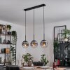 Gastor Lampadario a sospensione, Lampada a sfera Chiaro, Grigio fumo, 3-Luci