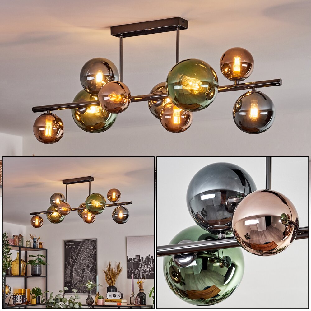 Sacoselo Plafoniera, Lampada a sfera Nero, 9-Luci main product photo
