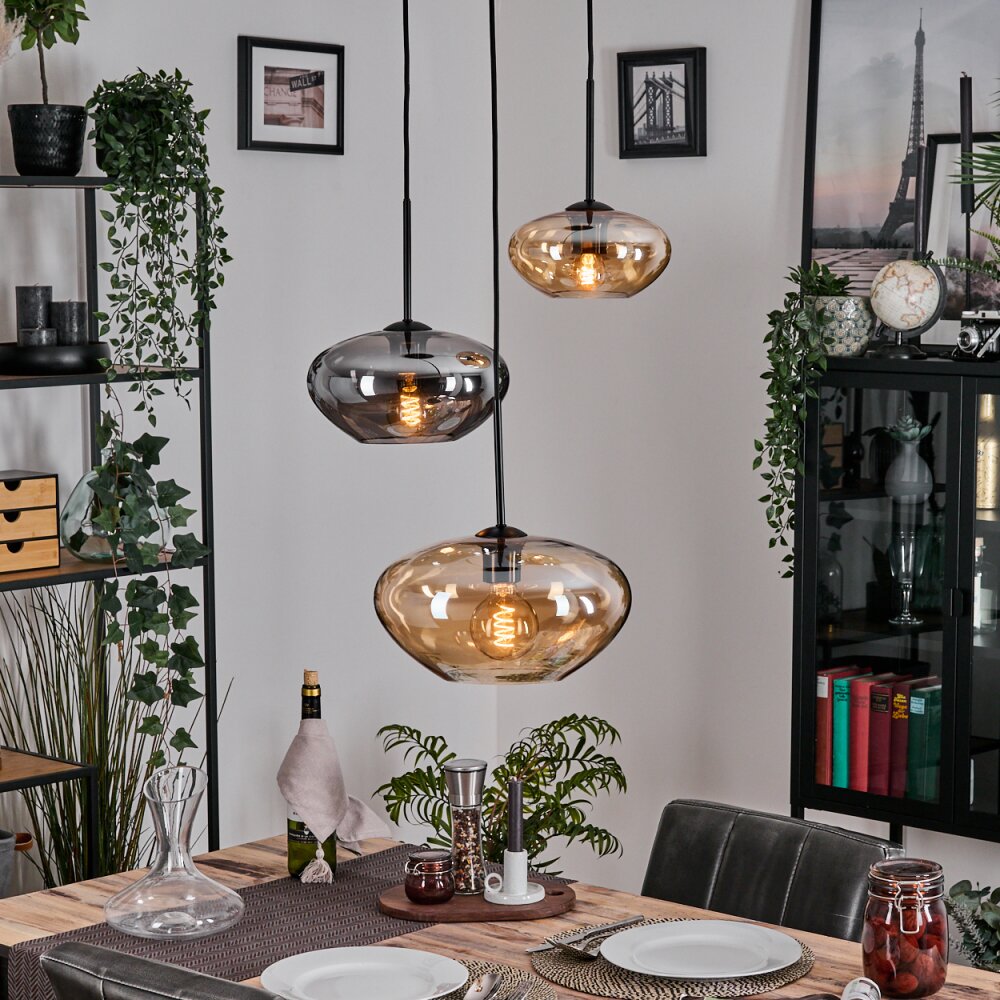 Mertola Lampadario a sospensione, Lampada a sfera Nero, 3-Luci main product photo