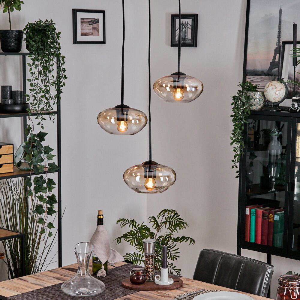 Mertola Lampadario a sospensione, Lampada a sfera Nero, 3-Luci main product photo