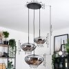 Mertola Lampadario a sospensione, Lampada a sfera Nero, 3-Luci