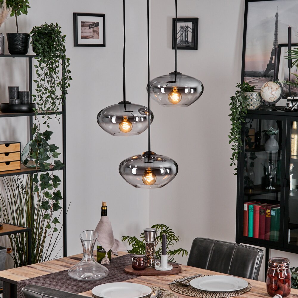 Mertola Lampadario a sospensione, Lampada a sfera Nero, 3-Luci main product photo