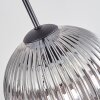 Koyoto Lampadario a sospensione, Lampada a sfera 35 cm Chiaro, Grigio fumo, 4-Luci