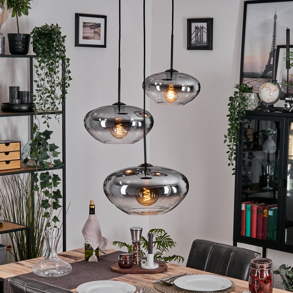 Mertola Lampadario a sospensione, Lampada a sfera Nero, 3-Luci main product photo