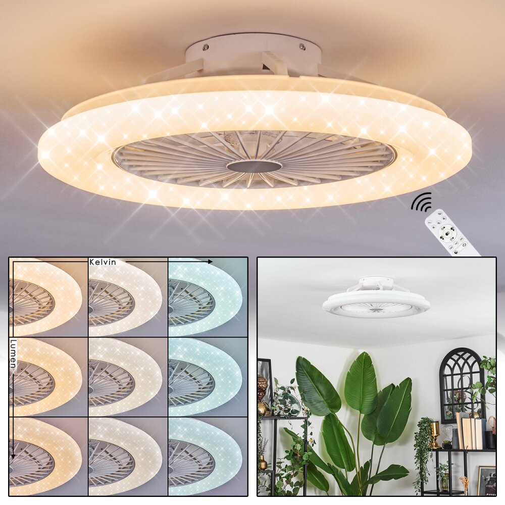 Benasal Plafoniera, Lampada con ventilatore Bianco, 1-Luce, Telecomando main product photo