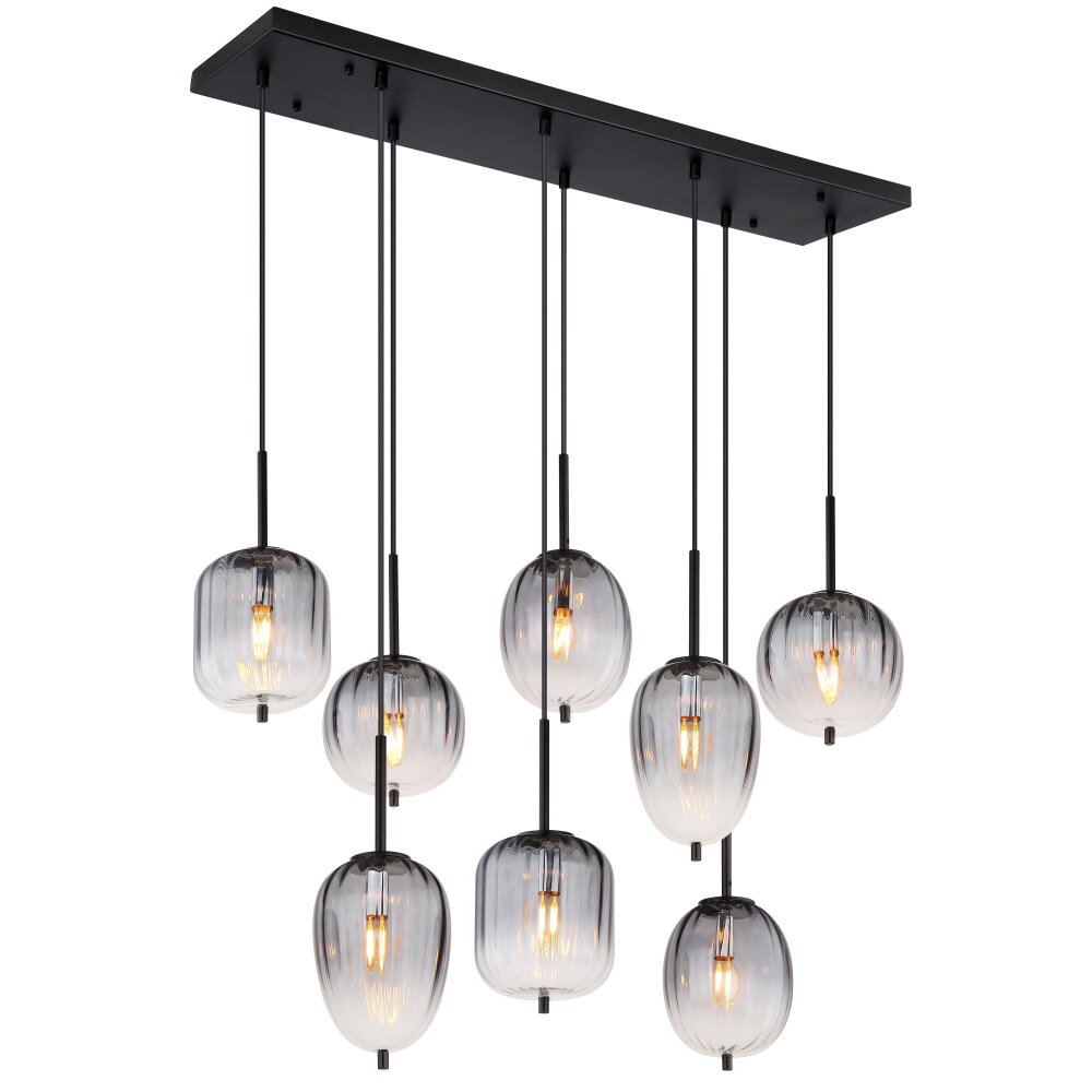 Illuminazione Globo Lighting ATTILA Lampadario a sospensione Nero, 8-Luci main product photo