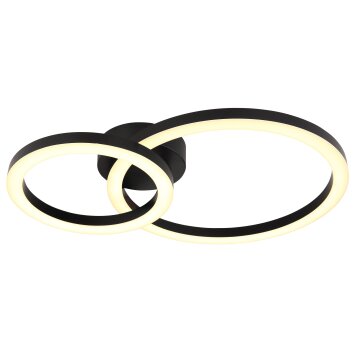 Illuminazione Globo Lighting ADDA Plafoniera LED Nero, Bianco, 1-Luce