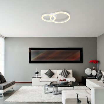 Illuminazione Globo Lighting ADDA Plafoniera LED Bianco, 1-Luce