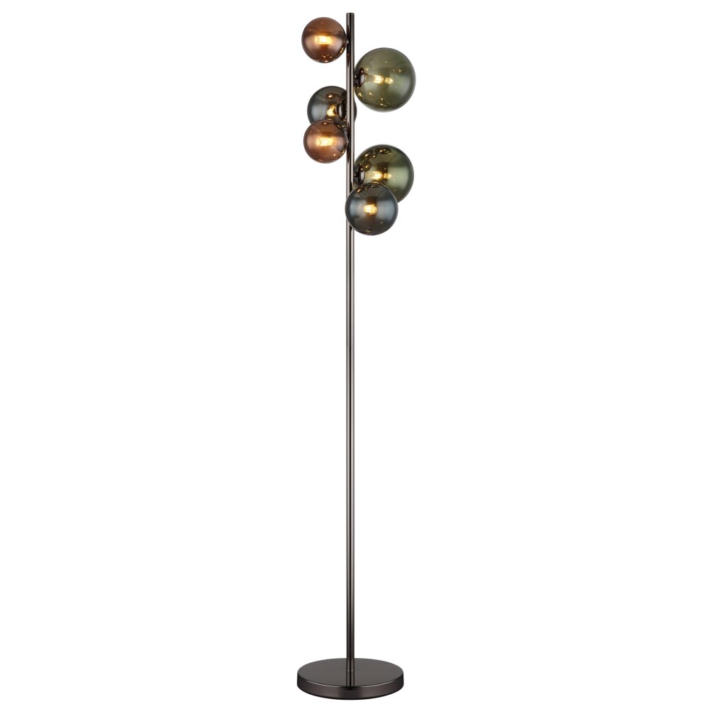 Illuminazione Globo Lighting Riha Lampada da terra Grigio, 6-Luci main product photo