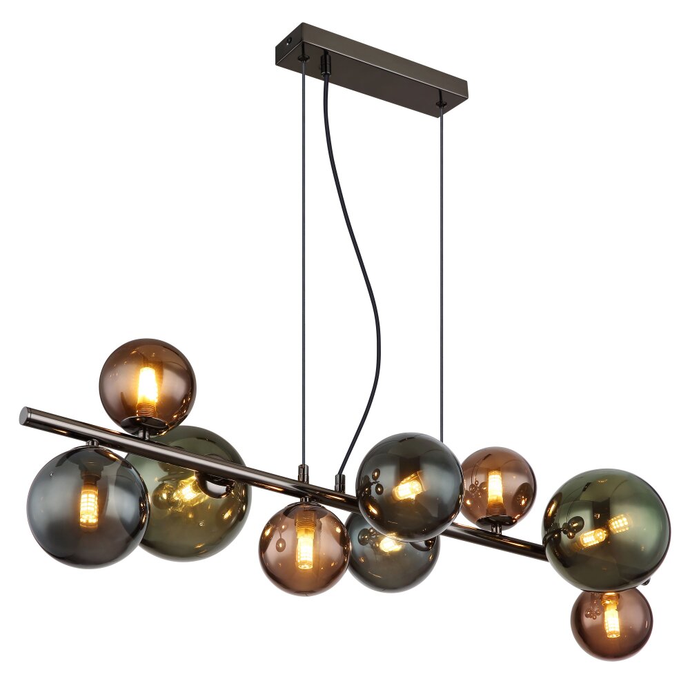 Illuminazione Globo Lighting Riha Lampadario a sospensione Grigio, 9-Luci main product photo
