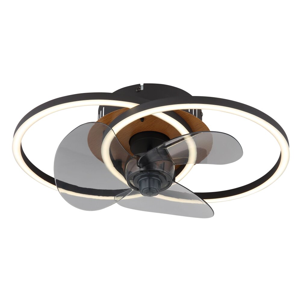 Illuminazione Globo Lighting Karen Lampada con ventilatore LED Écru, Nero, 1-Luce, Telecomando main product photo