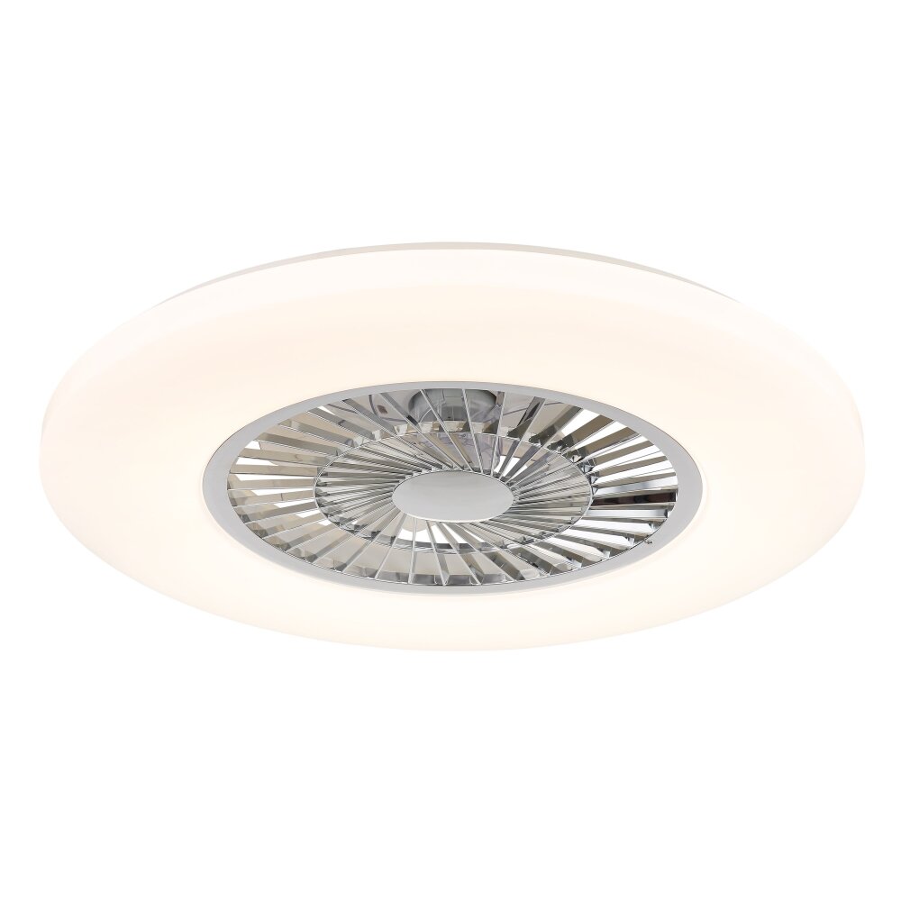 Illuminazione Globo Lighting Alva Lampada con ventilatore LED Bianco, 1-Luce, Telecomando, Cambia colore main product photo