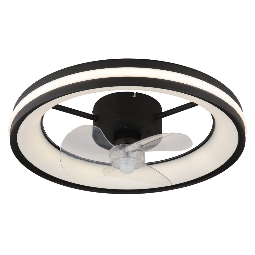 Illuminazione Globo Lighting Gatian Lampada con ventilatore LED Nero, 1-Luce, Telecomando main product photo