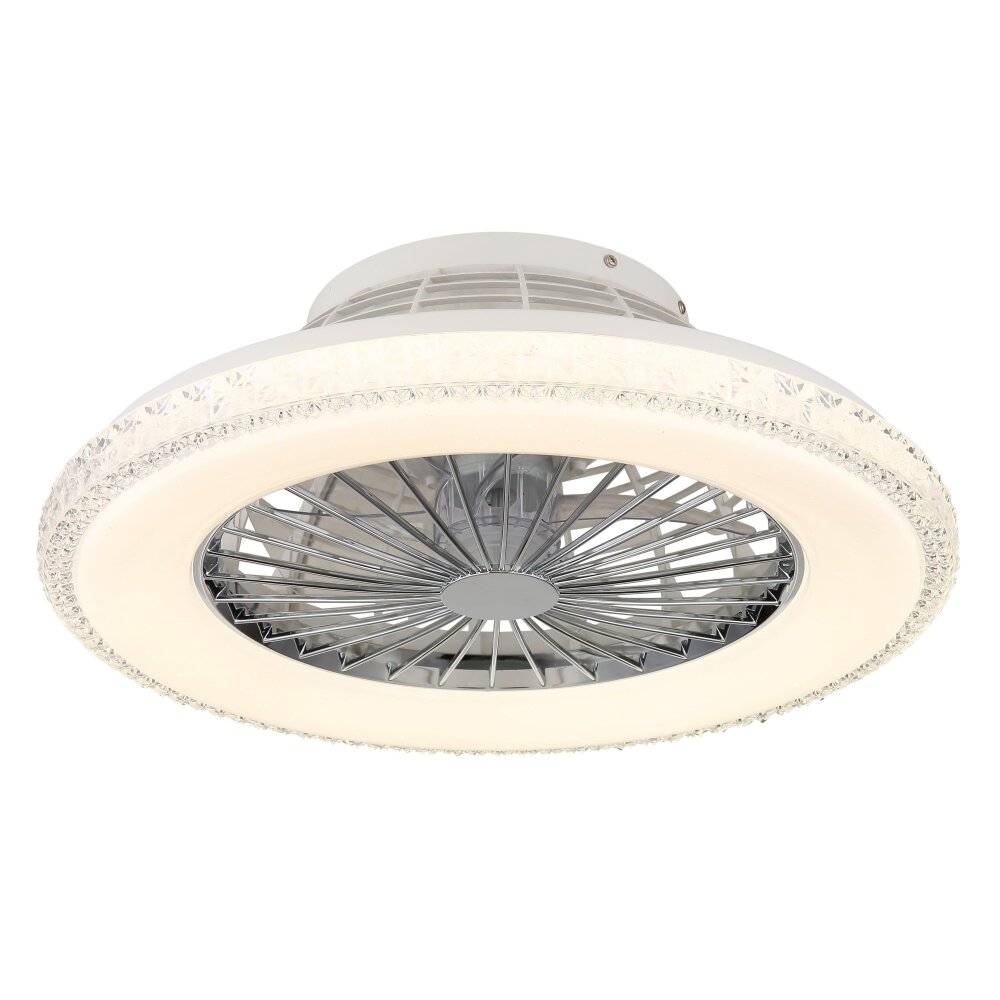 Illuminazione Globo Lighting Corusso Lampada con ventilatore LED Cromo, 1-Luce, Telecomando main product photo