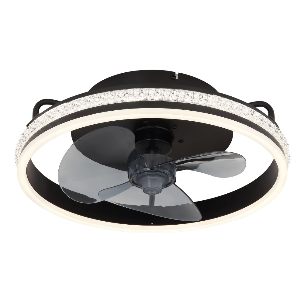 Illuminazione Globo Lighting Cataleya Lampada con ventilatore LED Nero, 1-Luce, Telecomando main product photo